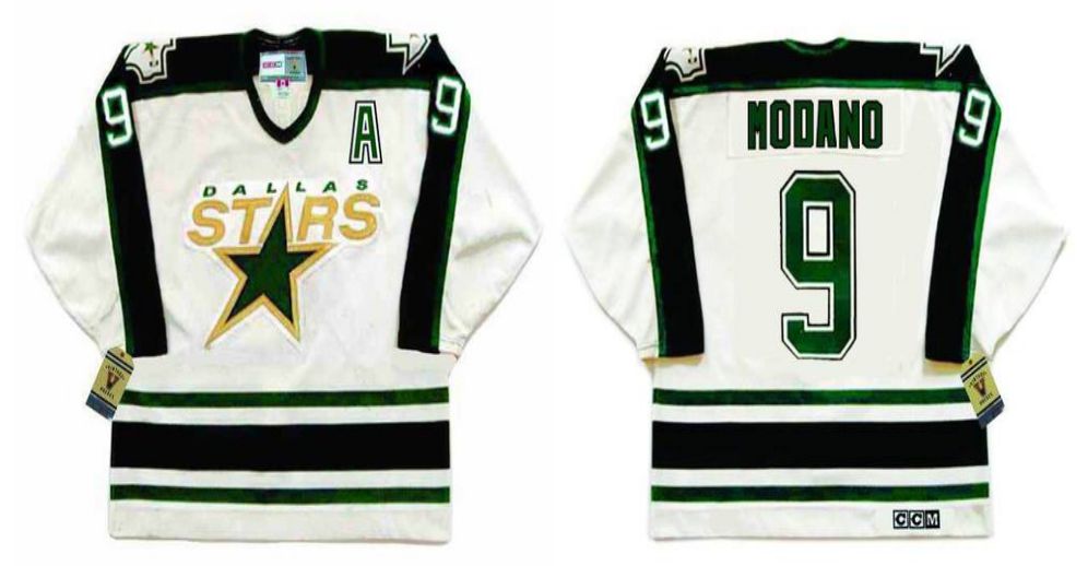 2019 Men Dallas Stars 9 Modano White CCM NHL jerseys
